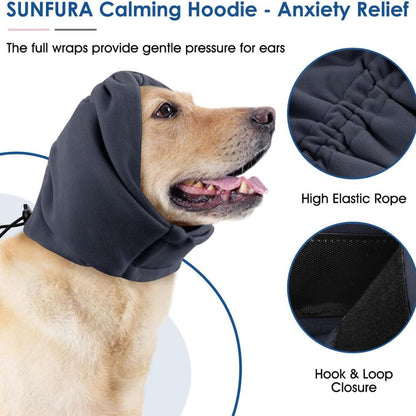 Dog Calming Hoodie - Anxiety Relief Ear Wrap